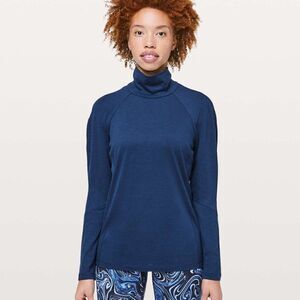 NWT Lululemon Lab Gami Long Sleeve Merino Jersey Top Onyx Blue